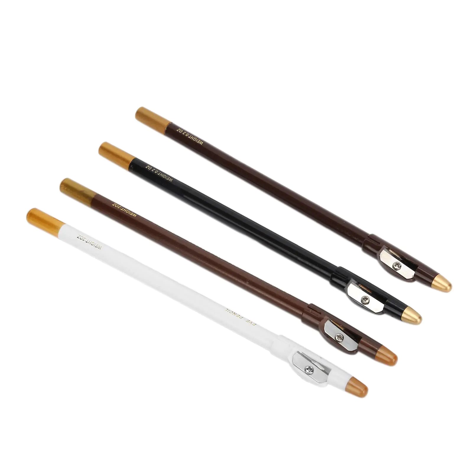 4Pcs Hairline Beard Pencil with Sharpener Beard Filler Brush