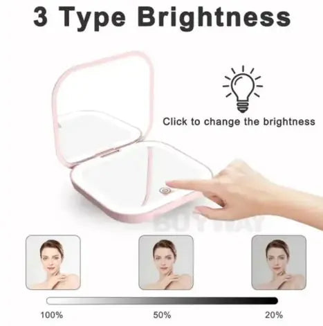 Compact LED Makeup Mirror
